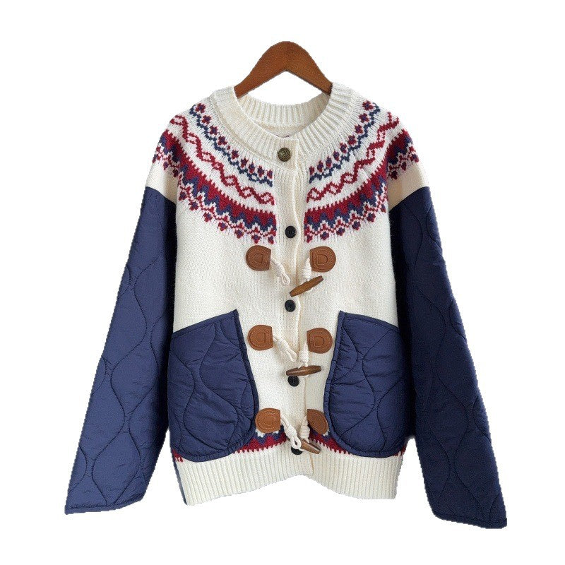 Long sleeved loose round neck sweater