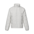 Men's Urban Down Filled Double Zipper Stand Collar Quilted Solid Color Jacket