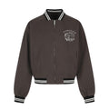 Men's Streetwear Vibe Zipper Stand Collar Cropped Loose Fit Baseball Jacket
